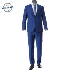 DIGEL Anzug Modern Fit 99832/120033+116062/28 Schurwolle Super100, Royal, Blau