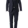 Daniel Hechter Anzug 40103+40150+40160/100108/680 Anzug mit Weste, Shape Fit, Schurwolle, Navy, Blau -Anzüge & Westen Schritte 301263 norm