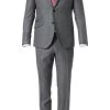 CG Anzug 70-124N1/423732/+433103/82 Slim Fit, Schurwolle, Grau meliert, Grau -Anzüge & Westen Schritte 301562 norm