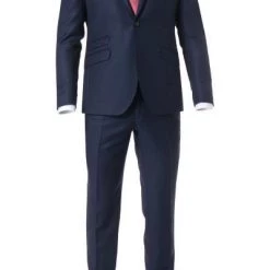 CG Anzug 70-124N1/423732+433103/62 Slim Fit, Schurwolle, Navy meliert, Marineblau