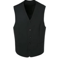 DIGEL Weste Comfort Fit Livorno 99976/161010/10 Schurwolle, Schwarz