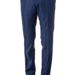 Carl Gross Hose Flann 70-061S/338333/63 Sharp Fit, Schurwolle, Blau meliert, Dunkelblau