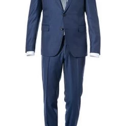 Carl Gross Anzug 70-061S0/325012+338333/63 Sharp Fit, Schurwolle, Saphirblau meliert, Dunkelblau