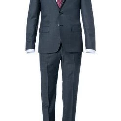 KARL LAGERFELD Anzug 155200+255001/10/500094/690 Schurwolle, Dunkelblau meliert, Blau-grau