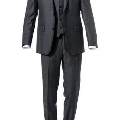 Carl Gross Anzug 70-060N0/323022+332023+343113/82 Anzug mit Weste, Modern Fit, Schurwolle, Dunkelgrau, Anthrazit