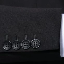 Carl Gross Anzug 70-060N0/323022+332023+343113/90 Anzug mit Weste, Modern Fit, Schurwolle, Schwarz -Anzüge & Westen Schritte 311516 norm5