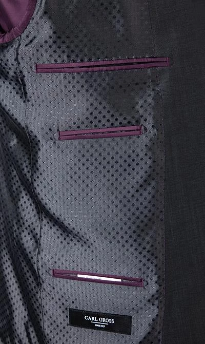 Carl Gross Anzug 70-060N0/323022+332023/82 Modern Fit, Schurwolle, Dunkelgrau, Anthrazit 7 Carl Gross Anzug 70-060N0/323022+332023/82 Modern Fit, Schurwolle, Dunkelgrau, Anthrazit – Bild 5