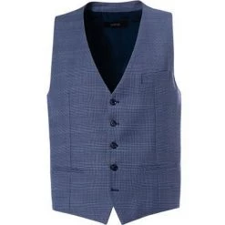 CINQUE Weste Cipuletti-W 2690-2106/65 Super Slim, Schurwoll-Stretch, Blau kariert, Dunkelblau