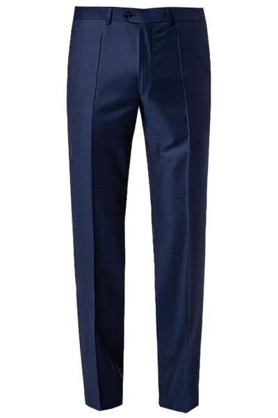 EDUARD DRESSLER Hose Jeff 00510/3B25/45 Shaped Fit, Schurwolle Super140, Dunkelblau meliert, Dunkelblau 4 EDUARD DRESSLER Hose Jeff 00510/3B25/45 Shaped Fit, Schurwolle Super140, Dunkelblau meliert, Dunkelblau – Bild 2