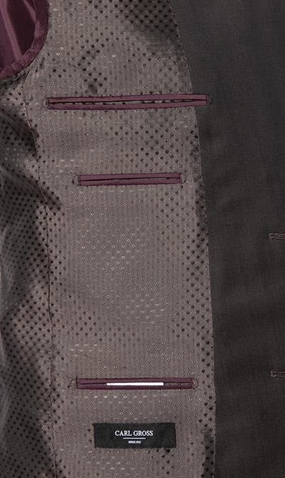 Carl Gross Anzug 70-060N0/323022+332023/72 Modern Fit, Schurwolle, Dunkelbraun, Braun 8 Carl Gross Anzug 70-060N0/323022+332023/72 Modern Fit, Schurwolle, Dunkelbraun, Braun – Bild 6
