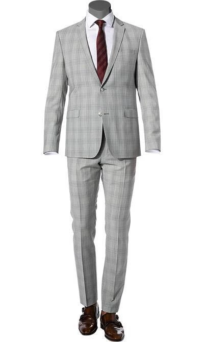 Strellson Anzug Cale-Madden 30015974+75/045 Extra Slim Fit, Schurwolle, Graugrün kariert, Grau 3 Strellson Anzug Cale-Madden 30015974+75/045 Extra Slim Fit, Schurwolle, Graugrün kariert, Grau