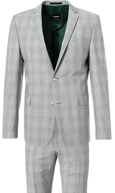 Strellson Anzug Cale-Madden 30015974+75/045 Extra Slim Fit, Schurwolle, Graugrün kariert, Grau 4 Strellson Anzug Cale-Madden 30015974+75/045 Extra Slim Fit, Schurwolle, Graugrün kariert, Grau – Bild 2