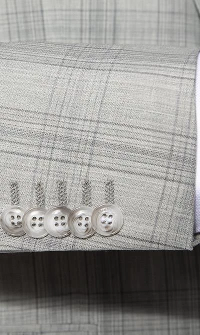 Strellson Anzug Cale-Madden 30015974+75/045 Extra Slim Fit, Schurwolle, Graugrün kariert, Grau 6 Strellson Anzug Cale-Madden 30015974+75/045 Extra Slim Fit, Schurwolle, Graugrün kariert, Grau – Bild 4