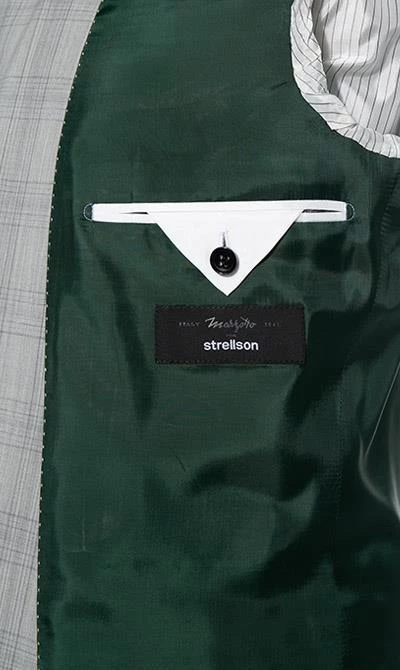 Strellson Anzug Cale-Madden 30015974+75/045 Extra Slim Fit, Schurwolle, Graugrün kariert, Grau 7 Strellson Anzug Cale-Madden 30015974+75/045 Extra Slim Fit, Schurwolle, Graugrün kariert, Grau – Bild 5