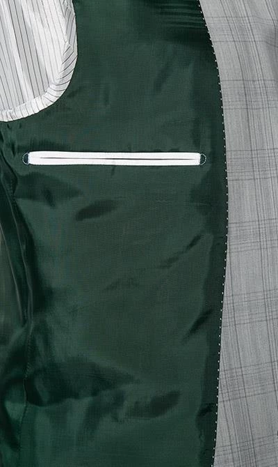 Strellson Anzug Cale-Madden 30015974+75/045 Extra Slim Fit, Schurwolle, Graugrün kariert, Grau 8 Strellson Anzug Cale-Madden 30015974+75/045 Extra Slim Fit, Schurwolle, Graugrün kariert, Grau – Bild 6