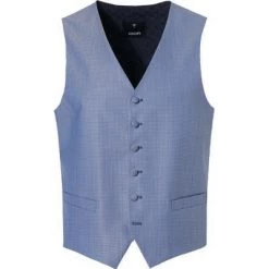 JOOP! Weste Wancko 30015793/426 Schurwolle, Himmelblau gemustert, Blau