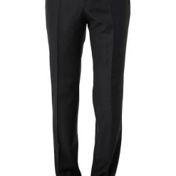 BOSS Hose Lenon 50410140/001 Regular Fit, Schurwolle, Schwarz meliert, Schwarz