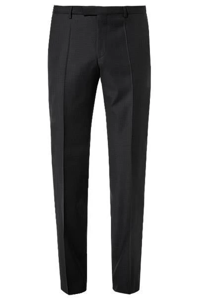 BOSS Hose Lenon 50410140/001 Regular Fit, Schurwolle, Schwarz meliert, Schwarz 4 BOSS Hose Lenon 50410140/001 Regular Fit, Schurwolle, Schwarz meliert, Schwarz – Bild 2