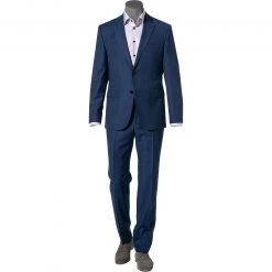 BOSS Anzug Jeckson/Lenon 50410126+50410140/420 Anzug Jeckson-Lenon, Regular Fit, Schurwolle, Mittelblau meliert, Blau