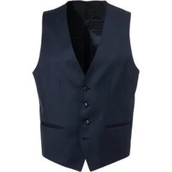 BOSS Weste Huge 50409255/480 Schurwolle REDA, Dunkelblau, Blau