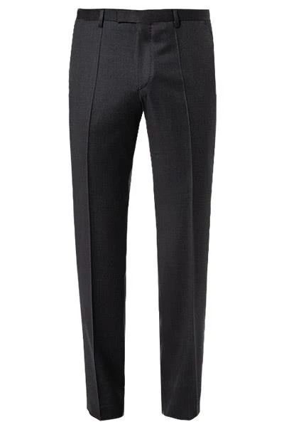 BOSS Hose Lenon 50409254/021 Regular Fit, Schurwolle REDA, Anthrazit meliert, Dunkelgrau 4 BOSS Hose Lenon 50409254/021 Regular Fit, Schurwolle REDA, Anthrazit meliert, Dunkelgrau – Bild 2