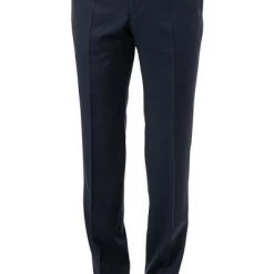 BOSS Hose Lenon 50409254/480 Regular Fit, Schurwolle REDA, Dunkelblau, Blau