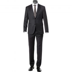 BOSS Anzug Huge/Lenon 50408828+9254/021 Anzug Huge-Lenon, Slim Fit, Schurwolle REDA, Anthrazit meliert, Dunkelgrau