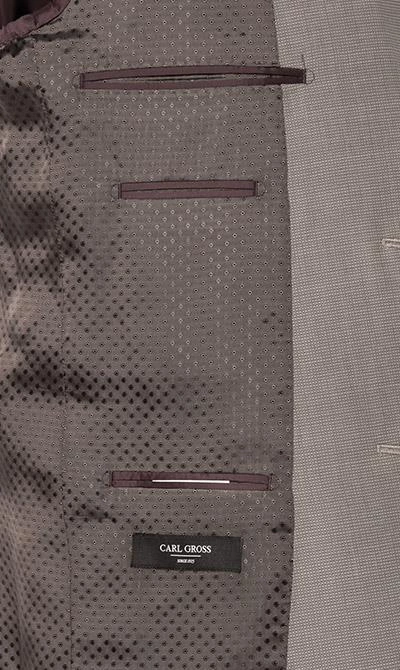 Carl Gross Anzug 60-045N1/323022+23/71 Modern Fit, Schurwolle Super110, Cappuccino 8 Carl Gross Anzug 60-045N1/323022+23/71 Modern Fit, Schurwolle Super110, Cappuccino – Bild 6