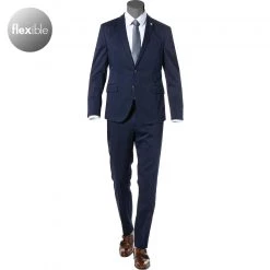 Pierre Cardin Anzug 62211+72137/810/75201/3000 Slim Fit, Baumwoll-Stretch halbgefüttert, Navy, Marine