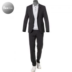 Pierre Cardin Anzug 62211+72137/810/75281/2100 Slim Fit, Jersey halbgefüttert, Anthrazit meliert, Anthrazit