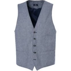 Pierre Cardin Weste Gabriel 95241/000/79231/3250 Leinen, Blaumeliert, Blau