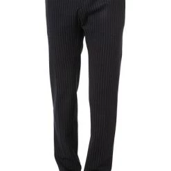 Tommy Hilfiger Tailored Hose TT0TT04259/429 Slim Fit, Mikrofaser, Marine gestreift, Nachtblau