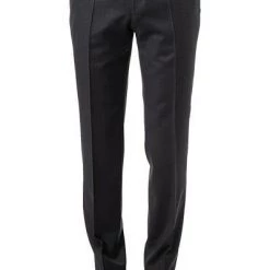 BOSS Hose Genius 50408837/021 Slim Fit, Schurwolle REDA, Anthrazit meliert, Dunkelgrau