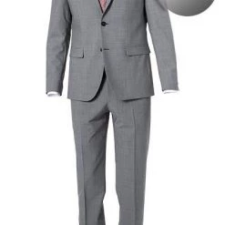 Pierre Cardin Anzug 52261+72240/850/55821/2600 Regular Fit, Schurwoll-Stretch Futureflex, Grau meliert, Grau