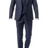 CG Anzug 80-138N1/424012+441043+430013/63 Anzug mit Weste, Slim Fit, Schurwolle, Saphirblau, Blau-schwarz -Anzüge & Westen Schritte 323755 norm