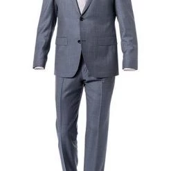 ROY ROBSON Anzug 050011215200+1267500/A420 Regular Fit, Schurwolle Super140 REDA, Graublau meliert, Mittelblau