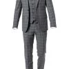 ROY ROBSON Anzug 050211694700+1295400+1737300/H050 Anzug mit Weste, Slim Fit, Schurwolle Super100, Anthrazit kariert, Pastellgrau -Anzüge & Westen Schritte 324175 norm