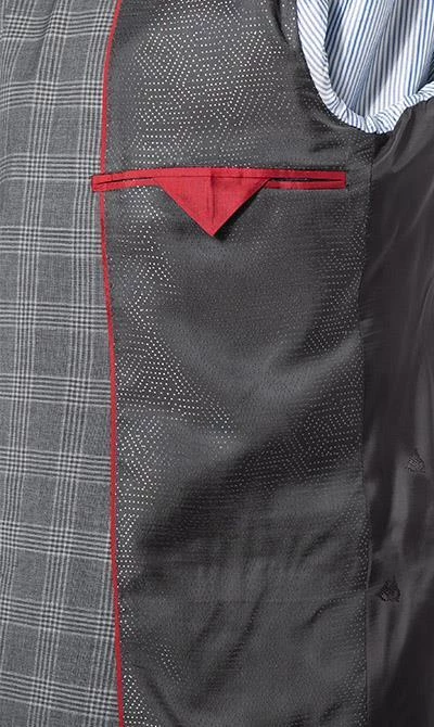 ROY ROBSON Anzug 050211694700+1295400+1737300/H050 Anzug mit Weste, Slim Fit, Schurwolle Super100, Anthrazit kariert, Pastellgrau 8 ROY ROBSON Anzug 050211694700+1295400+1737300/H050 Anzug mit Weste, Slim Fit, Schurwolle Super100, Anthrazit kariert, Pastellgrau – Bild 6