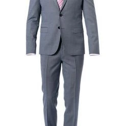 HUGO Anzug Arti/Hesten 50393671+50393671/434 Anzug Arti-Hesten, Extra Slim Fit, Schurwolle, Taubenblau meliert, Blau