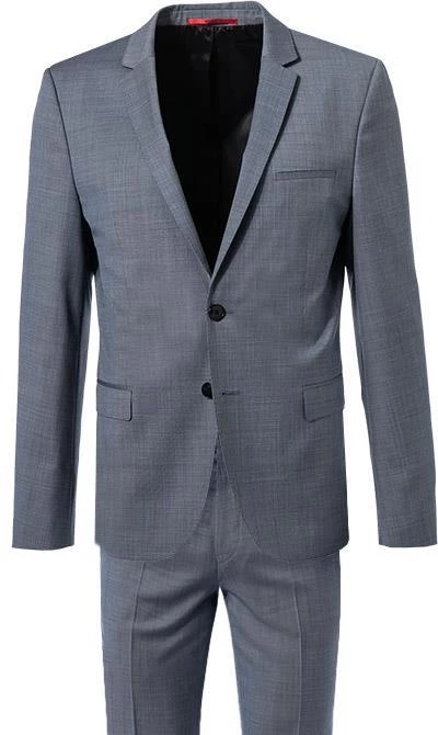 HUGO Anzug Arti/Hesten 50393671+50393671/434 Anzug Arti-Hesten, Extra Slim Fit, Schurwolle, Taubenblau meliert, Blau 4 HUGO Anzug Arti/Hesten 50393671+50393671/434 Anzug Arti-Hesten, Extra Slim Fit, Schurwolle, Taubenblau meliert, Blau – Bild 2