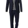 Strellson Anzug Cerf-Mandor 30016214/402 Extra Slim Fit, Schurwolle Super100, Dunkelblau gestreift , Marineblau