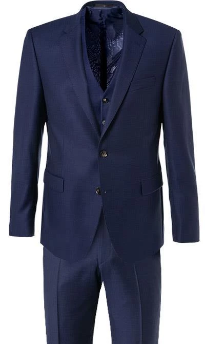 DIGEL Anzug 99652/120033+160008+116062/24 Modern Fit, Schurwolle, Navy meliert, Dunkelblau 4 DIGEL Anzug 99652/120033+160008+116062/24 Modern Fit, Schurwolle, Navy meliert, Dunkelblau – Bild 2