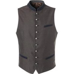 Schneiders Weste Henri 327/1145/3054 Trachtenweste, Baumwolle-Mikrofaser, Navy-haselnussbraun gemustert, Braun