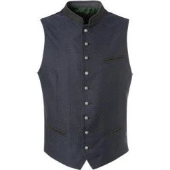 Schneiders Weste Henri 327/1145/4660 Trachtenweste, Baumwolle-Mikrofaser, Navy-tannengrün gemustert, Marine