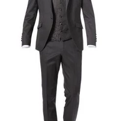 Wilvorst Anzug graubraun 491101+497115+491101/64 Anzug mit Weste, Wolle, Braungrau