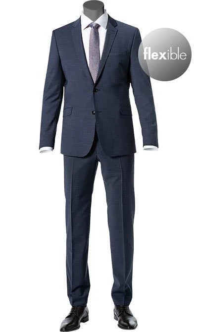 Strellson Anzug Allen-Mercer 30018469+470/412 Slim Fit, Woll-Stretch, Dunkelblau meliert, Dunkelblau 4 Strellson Anzug Allen-Mercer 30018469+470/412 Slim Fit, Woll-Stretch, Dunkelblau meliert, Dunkelblau – Bild 2