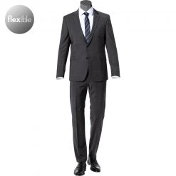 Strellson Anzug Allen-Mercer 30018469+470/019 Slim Fit, Woll-Stretch, Anthrazit meliert, Anthrazit