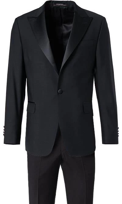 OSCAR JACOBSON Anzug 30894651+5934651/310 Smoking, Wolle, Schwarz 4 OSCAR JACOBSON Anzug 30894651+5934651/310 Smoking, Wolle, Schwarz – Bild 2