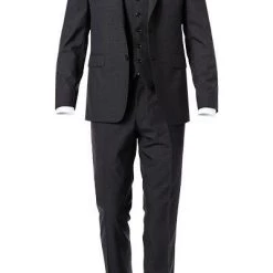 OSCAR JACOBSON Anzug 31008515+4428515+5115/110 Anzug mit Weste, Wolle, Anthrazit meliert, Dunkelgrau