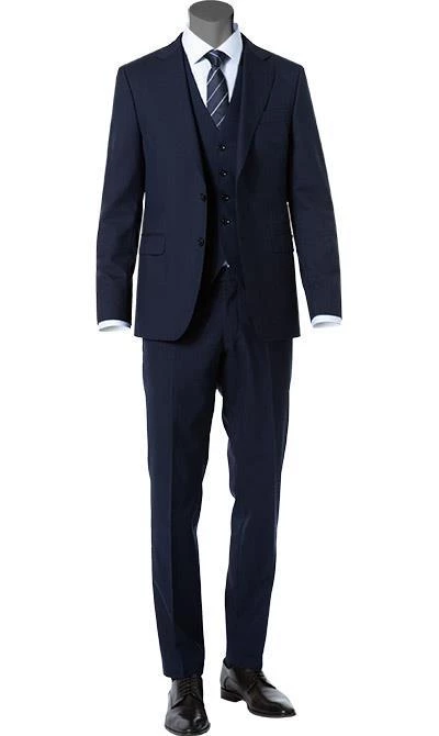 OSCAR JACOBSON Anzug 31008515+4428515+5115/215 Anzug mit Weste, Wolle, Dunkelblau, Blau 3 OSCAR JACOBSON Anzug 31008515+4428515+5115/215 Anzug mit Weste, Wolle, Dunkelblau, Blau